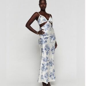 Reformation Poppies Silk Dress